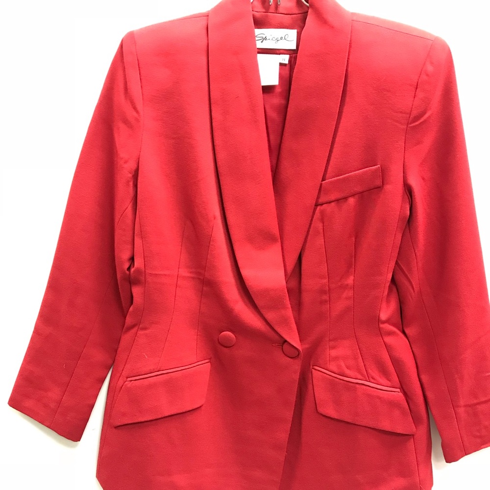 Red jacket and skirt